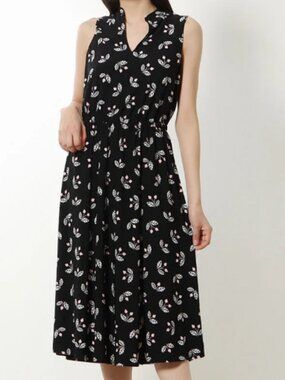 anne klein dot print midi dress Anne Klein Midi Godet Shirtdress